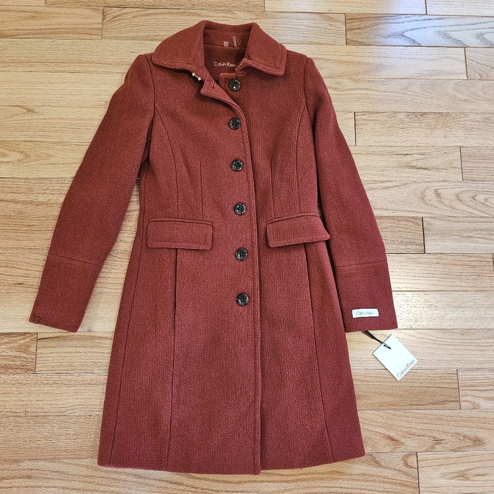 [NEW] Calvin Klein red coat